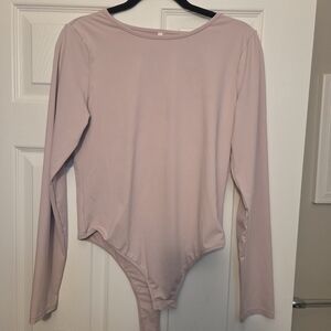 HALARA Soft Pink Long Sleeve Bodysuit